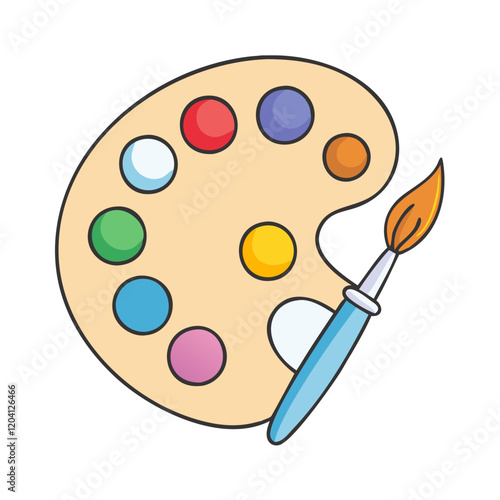 art palette icon, art palette vector illustration-simple illustration of art palette, perfect for art palette logos and icons