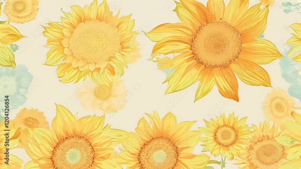 sunflowers retro seamless watercolor background pattern sunflower flower illustration yellow watercolor pattern floral pattern autumn seamless pattern plant vintage nature summer background sunflowers retro seamless watercolor background pattern sunflower flower illustration yellow watercolor pattern floral pattern autumn seamless pattern plant vintage nature summer background