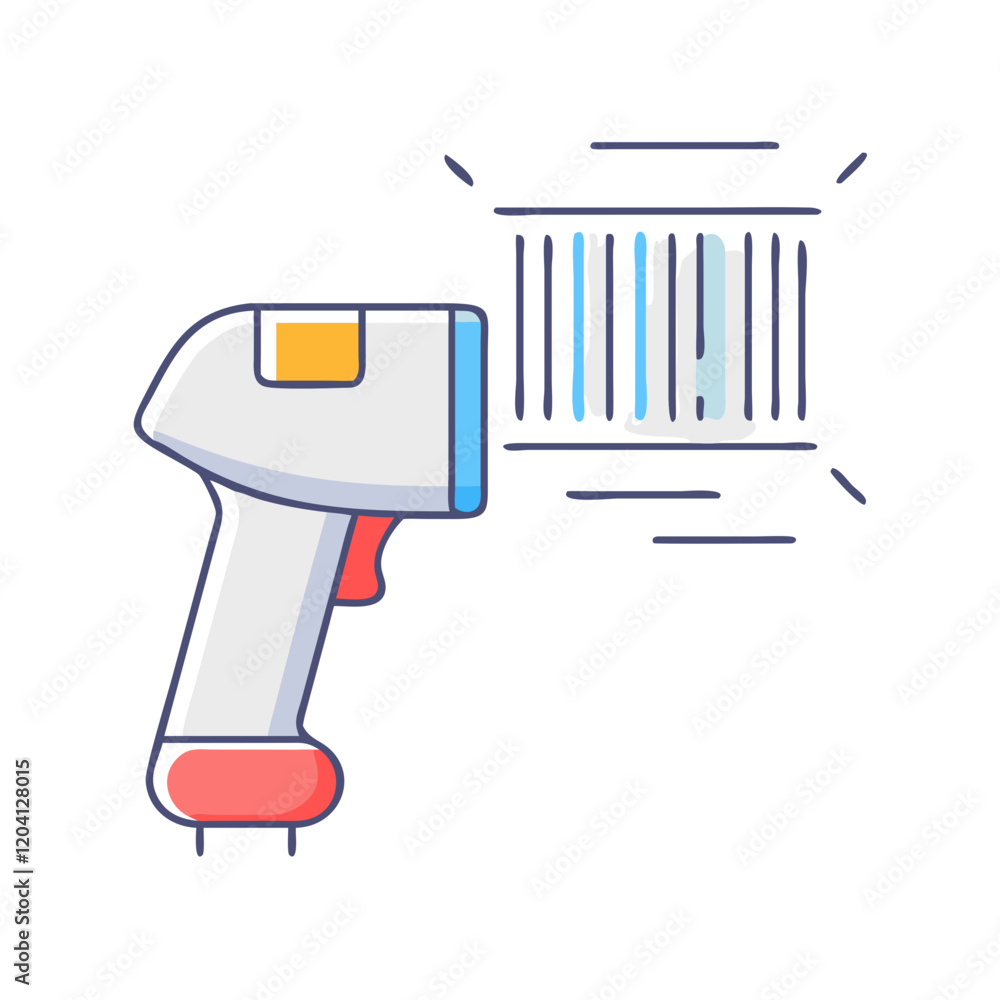 Obraz premium barcode scanner icon, barcode scanner vector illustration-simple illustration of barcode scanner, perfect for barcode scanner logos and icons