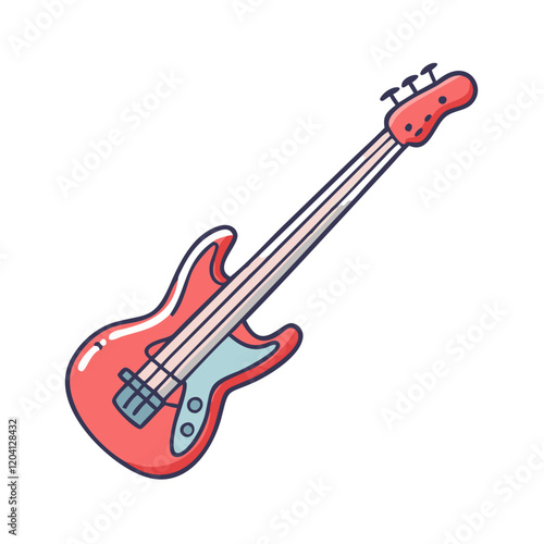 bass guitar icon, bass guitar vector illustration-simple illustration of bass guitar, perfect for bass guitar logos and icons