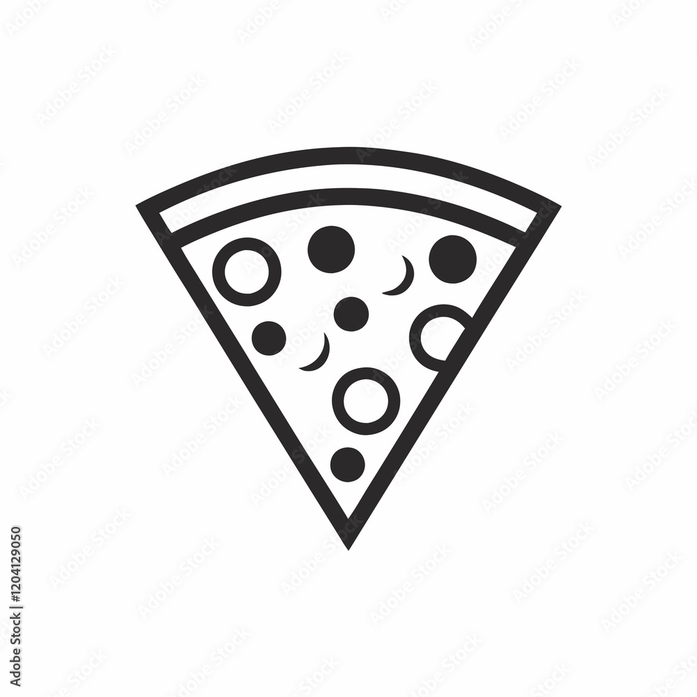 Pizza with Toppings Illustration Vector. Pizza with Toppings Illustration Vector.