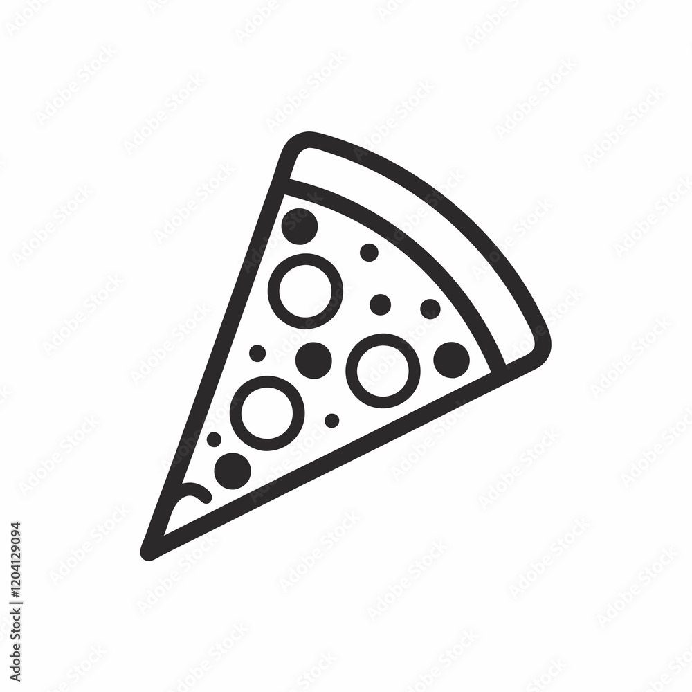 Pizza with Toppings Illustration Vector. Pizza with Toppings Illustration Vector.