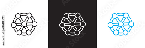 Complexity icon. Complexity icon for templates. isolated on white and black background. vector illustration. EPS 10