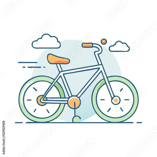 bicycle icon, bicycle vector illustration-simple illustration of bicycle, perfect for bicycle logos and icons photo