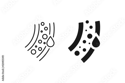 Circulatory Health Vector Icon Set. Bloodstream Function vector symbol for UI design.