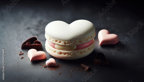 Macaron d'amour pour la saint valentin photo