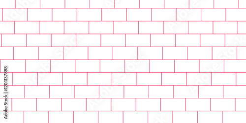 White brick wall texture and white brick wall and White brick wall texture background for stone tile block painted.  Realistic white wall brick. Vector illustration. Vector Repeating Texture.