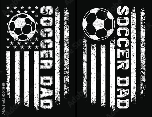 Soccer Dad With USA Flag Design