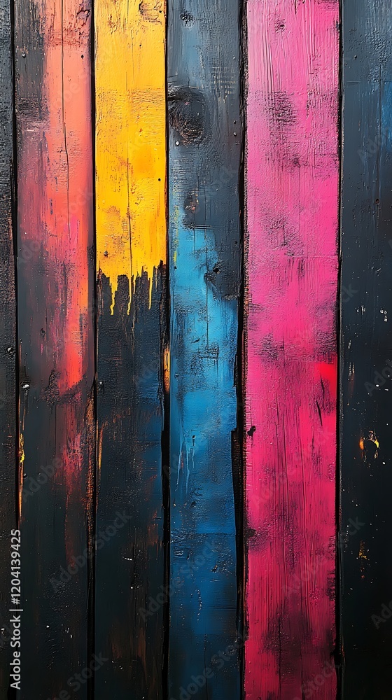 Abstract art neon glowing through cracked wood surface photos Abstract art neon glowing through cracked wood surface photos