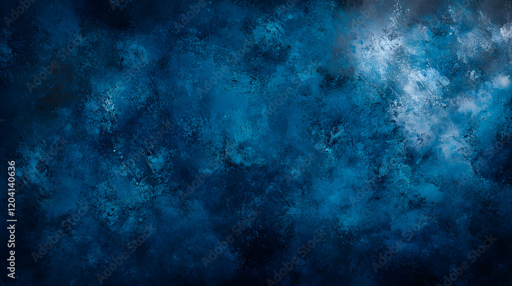 Obraz premium Deep blue space scene with cosmic textures resembling dust.
