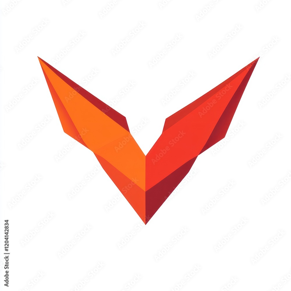 Abstract geometric V logo design Abstract geometric V logo design