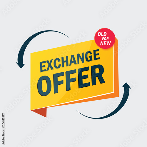 Exchange Offer Old for New Flash exchange offer background for business marketing