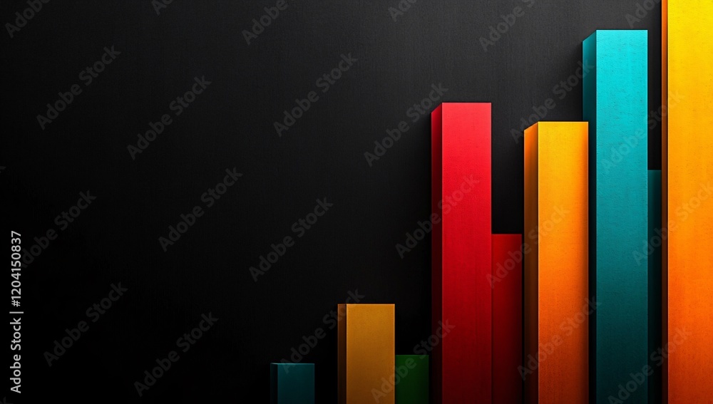 A vibrant composition of colorful vertical bars on a smooth black background, ideal for modern design projects, technology presentations, and creative marketing materials. A vibrant composition of colorful vertical bars on a smooth black background, ideal for modern design projects, technology presentations, and creative marketing materials.