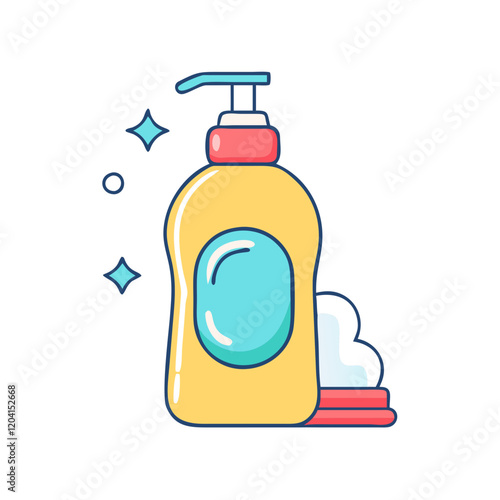 dish soap icon, dish soap vector illustration-simple illustration of dish soap, perfect for dish soap logos and icons