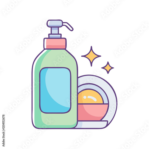 dish soap icon, dish soap vector illustration-simple illustration of dish soap, perfect for dish soap logos and icons