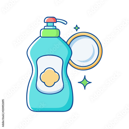 dish soap icon, dish soap vector illustration-simple illustration of dish soap, perfect for dish soap logos and icons