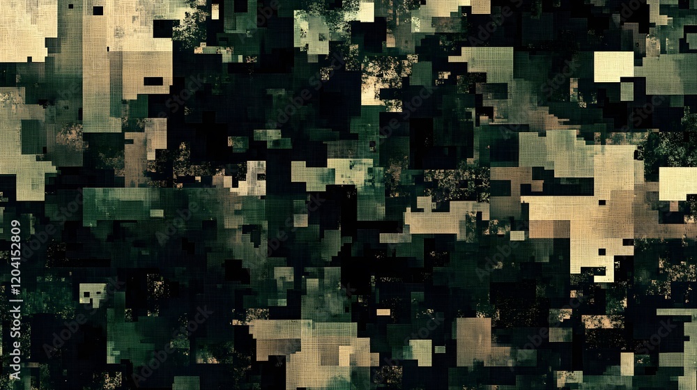 Digital camouflage background, army green, chocolate, and light brown color, with a blend of natural colors used for camouflage Digital camouflage background, army green, chocolate, and light brown color, with a blend of natural colors used for camouflage