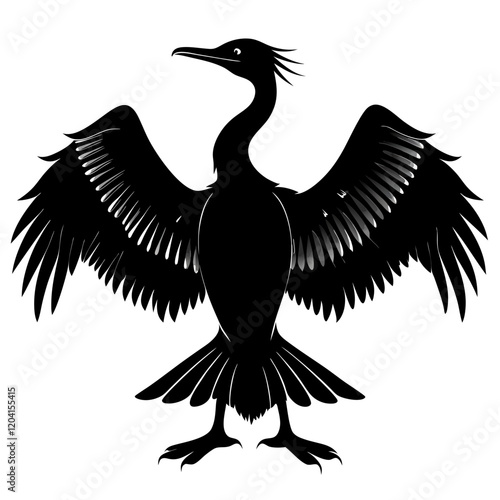 magnificent frigatebird Antigua And Barbuda silhouette,vector style