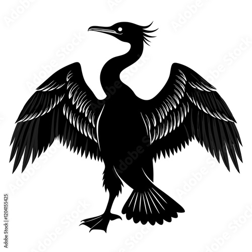 magnificent frigatebird Antigua And Barbuda silhouette,vector style
