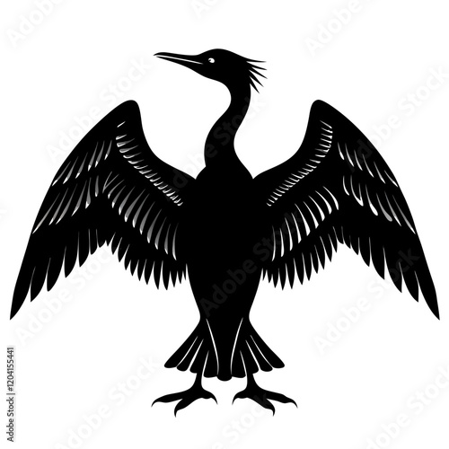 magnificent frigatebird Antigua And Barbuda silhouette,vector style