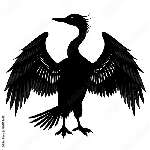 magnificent frigatebird Antigua And Barbuda silhouette,vector style