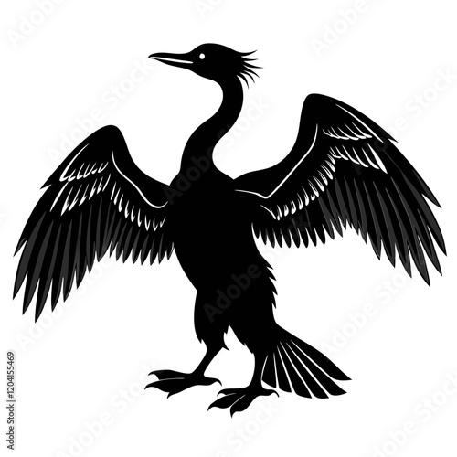 magnificent frigatebird Antigua And Barbuda silhouette,vector style