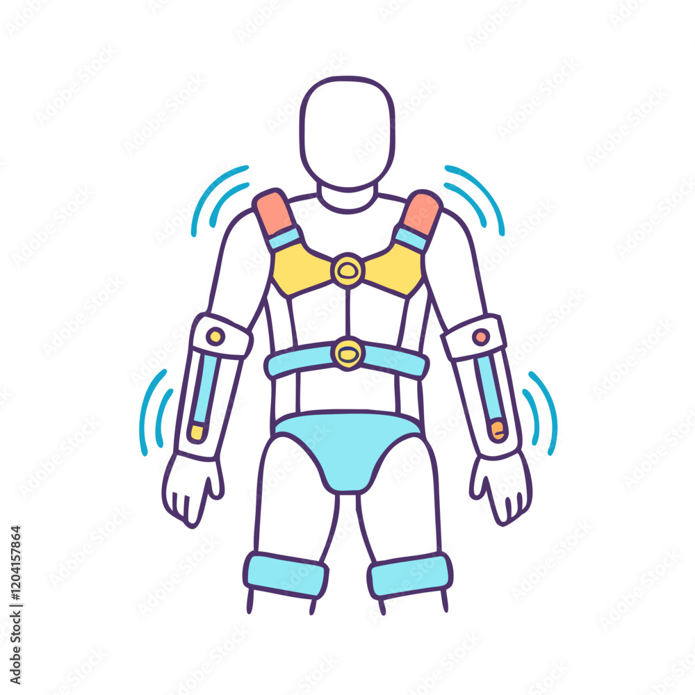 exoskeleton suit icon, exoskeleton suit vector illustration-simple illustration of exoskeleton suit, perfect for exoskeleton suit logos and icons