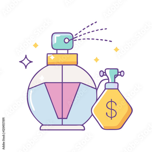 expensive perfume icon, expensive perfume vector illustration-simple illustration of expensive perfume, perfect for expensive perfume logos and icons