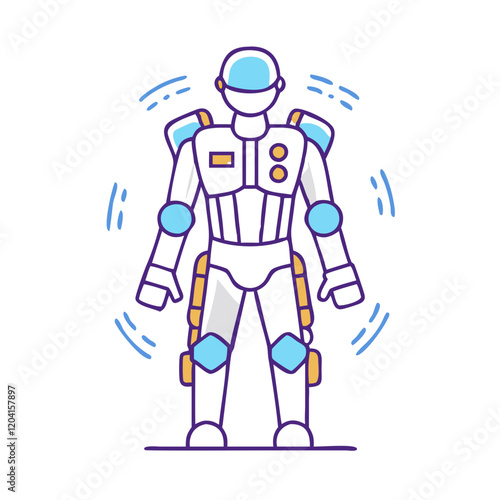 exoskeleton suit icon, exoskeleton suit vector illustration-simple illustration of exoskeleton suit, perfect for exoskeleton suit logos and icons