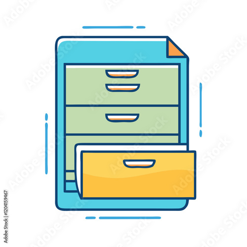 filing cabinet icon, filing cabinet vector illustration-simple illustration of filing cabinet, perfect for filing cabinet logos and icons