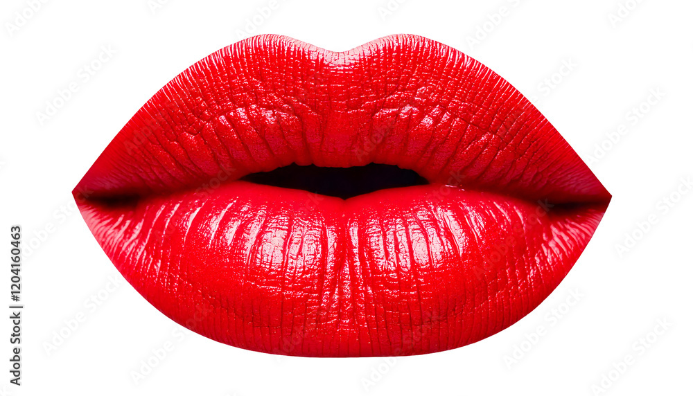 Fototapeta premium Red lips isolated