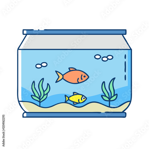 fish tank icon, fish tank vector illustration-simple illustration of fish tank, perfect for fish tank logos and icons