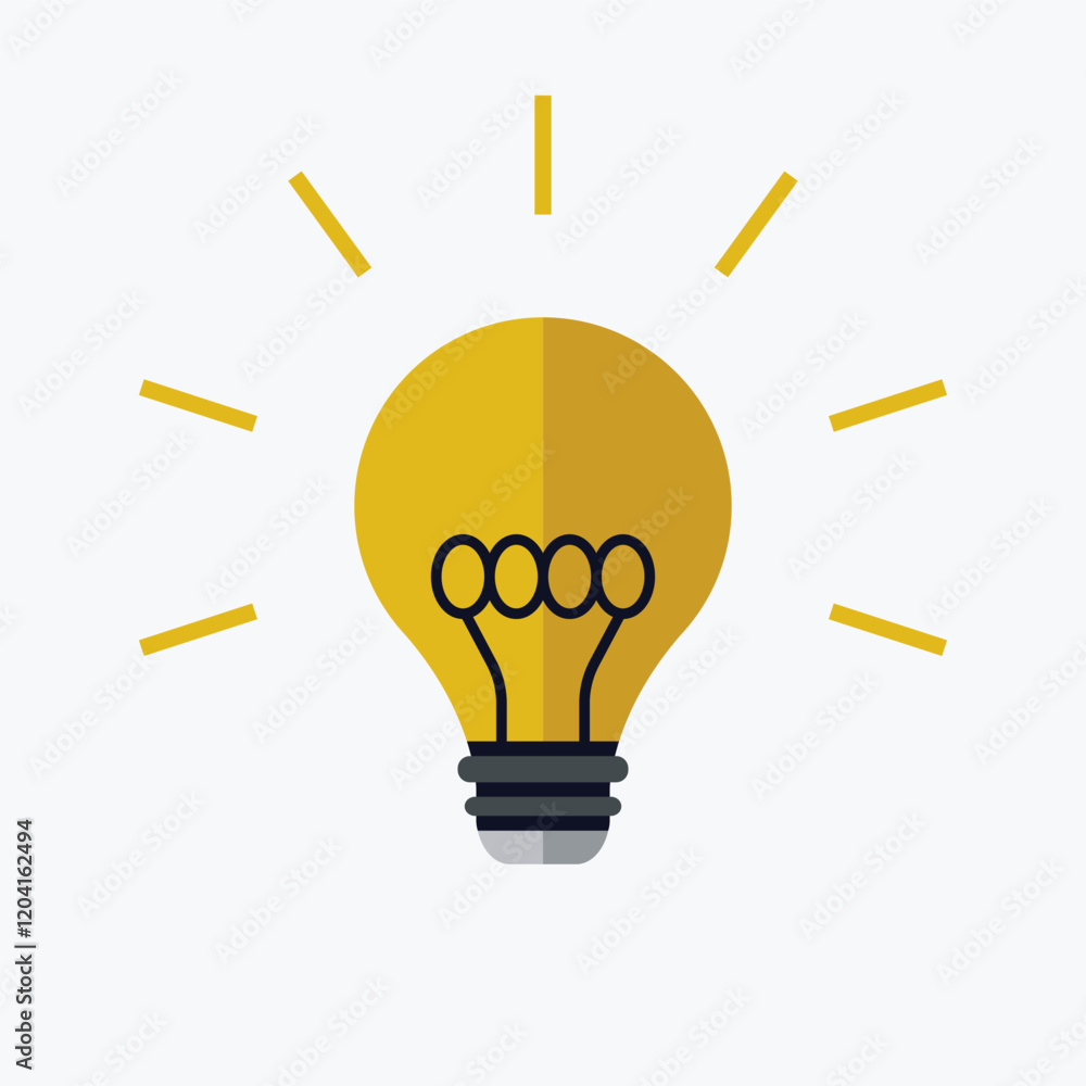 Glowing Lightbulb Vector Illustration Glowing Lightbulb Vector Illustration