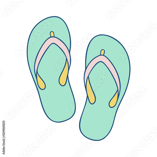 flip flops icon, flip flops vector illustration-simple illustration of flip flops, perfect for flip flops logos and icons