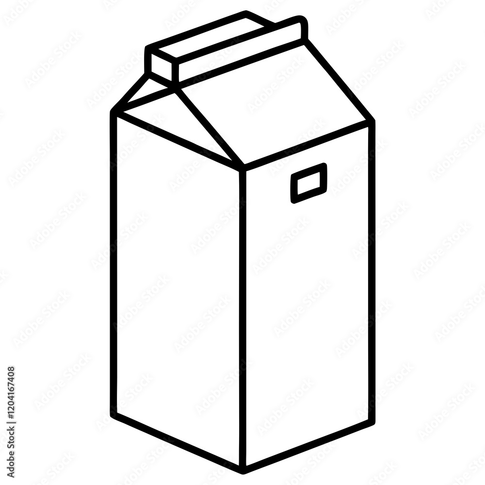Minimalist Milk Carton Vector Design Minimalist Milk Carton Vector Design