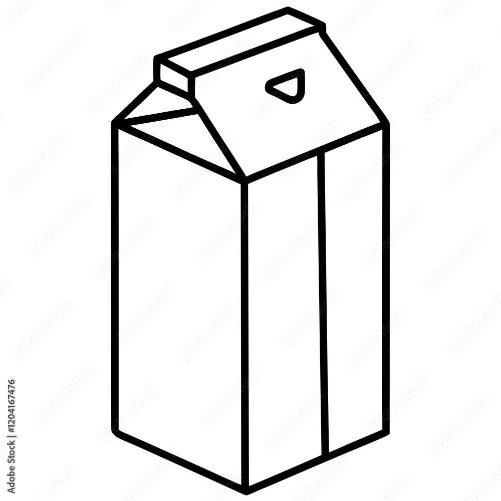 Minimalist Milk Carton Vector Design