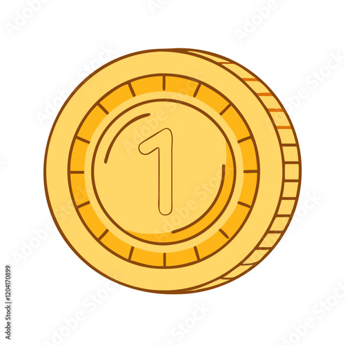 gold coin icon, gold coin vector illustration-simple illustration of gold coin, perfect for gold coin logos and icons