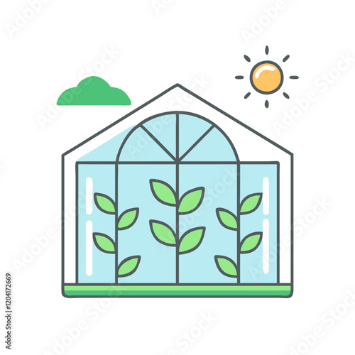 greenhouse icon, greenhouse vector illustration-simple illustration of greenhouse, perfect for greenhouse logos and icons