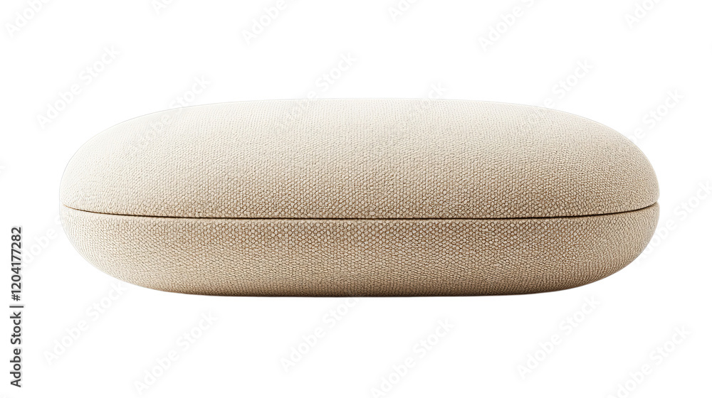 Png of Sleek beige fabric-covered smart speaker with minimalist design on transparent background. Png of Sleek beige fabric-covered smart speaker with minimalist design on transparent background.