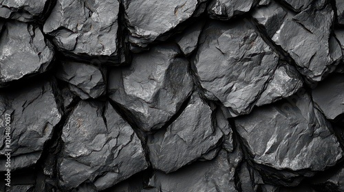 Wallpaper Mural Black rock texture background with a dark stone surface showcasing rugged beauty. Torontodigital.ca