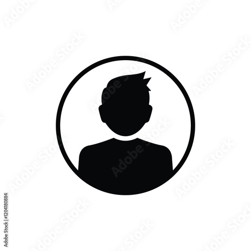 black male user icon with shadow. concept of networking, customers, simple ui element, leader torso, character. isolated on gray background. flat