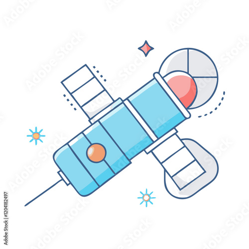 hubble telescope icon, hubble telescope vector illustration-simple illustration of hubble telescope, perfect for hubble telescope logos and icons