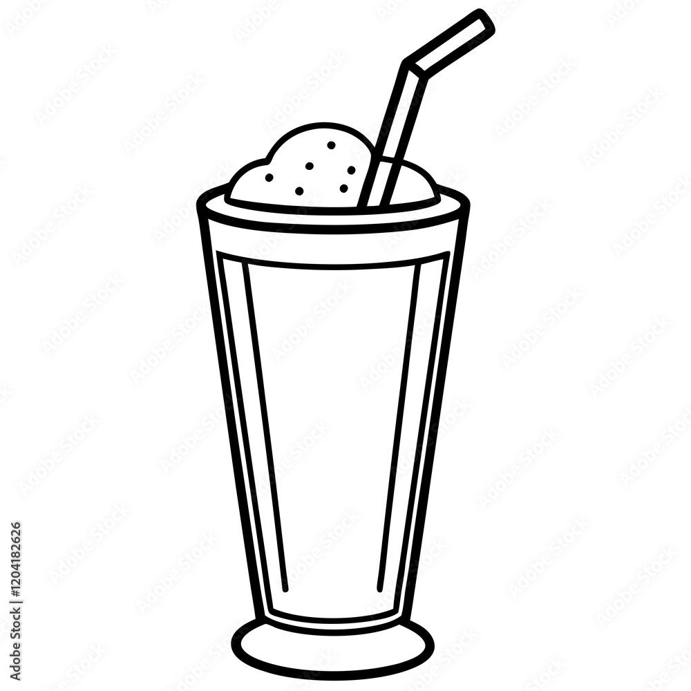 Minimalist Smoothie Glass Line Art Design Minimalist Smoothie Glass Line Art Design