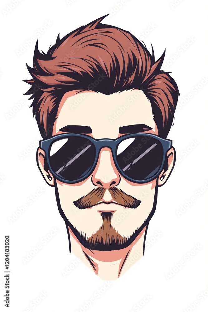 a close up of a man with sunglasses and a mustache a close up of a man with sunglasses and a mustache