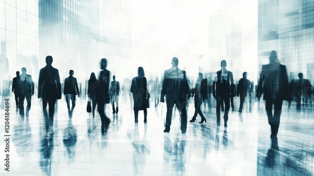 Virtual social network concept with group of business people on abstract digital bright technology background, double exposure Virtual social network concept with group of business people on abstract digital bright technology background, double exposure