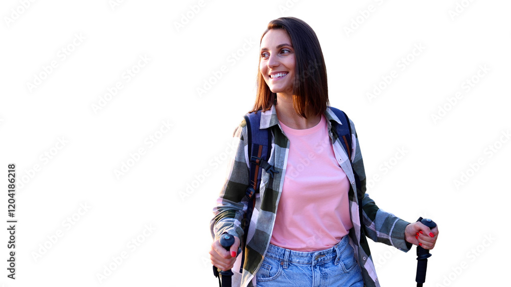 Girl on hiking enjoying on the top of the mountain Girl on hiking enjoying on the top of the mountain
