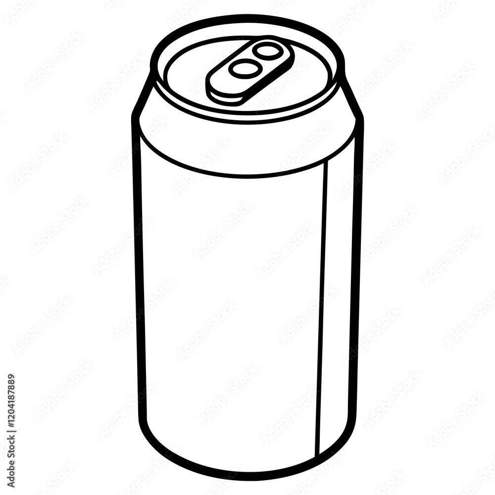 Minimalist Soda Can Line Art Design Minimalist Soda Can Line Art Design
