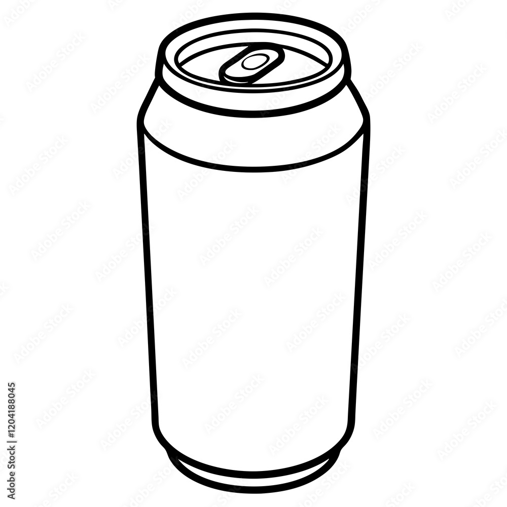 Minimalist Soda Can Line Art Design Minimalist Soda Can Line Art Design