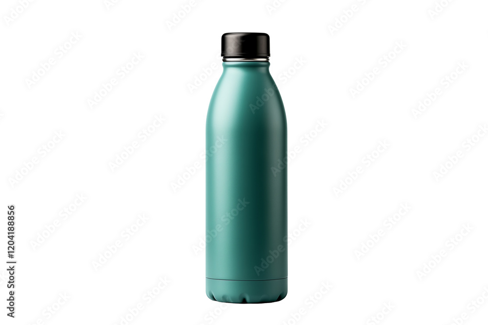 Teal Green Insulated Water Bottle, Isolated on Transparent Background Teal Green Insulated Water Bottle, Isolated on Transparent Background