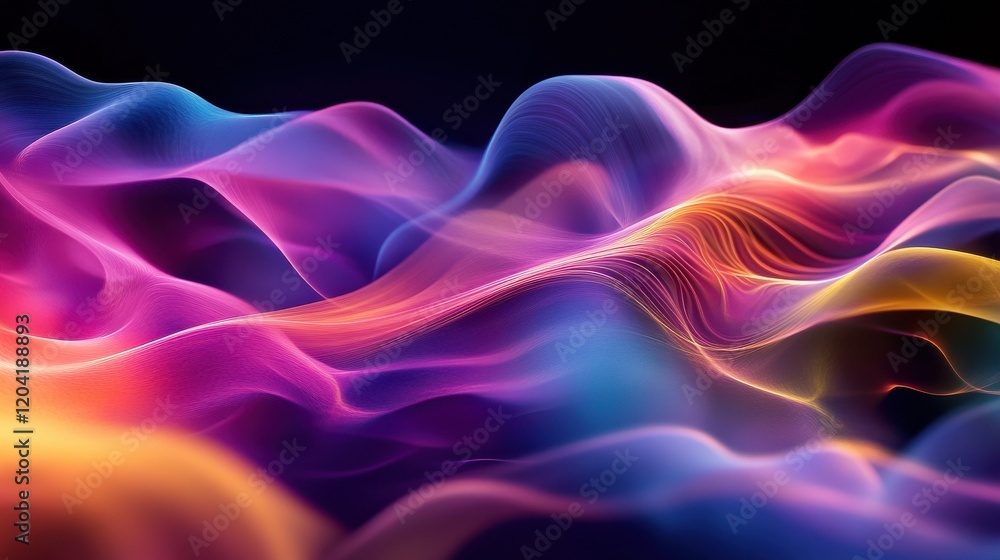 Fototapeta premium Ethereal, Wispy Smoke or Liquid Background. Abstract Wallpaper.